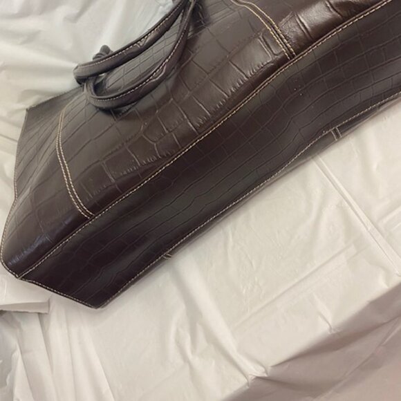 Wilson's Leather Executive Tote Bag /handbag /computer bag in Chocolate Brown - Picture 8 of 9